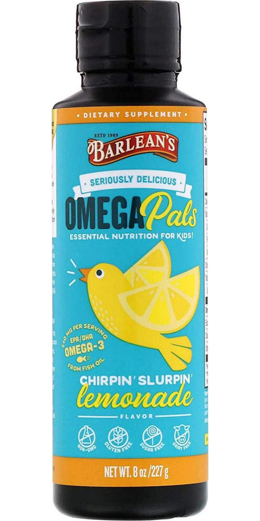 Barlean's Organic Oils Kid's Omega Swirl, Omega-3 Fish Oil Supplement, Lemonade 8 fl oz
