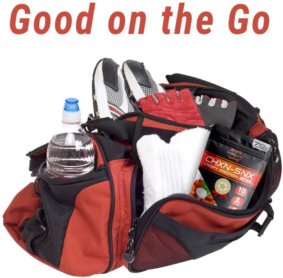 Barn Dad Nutrition CHXNSNX Crispy Protein Bites -Buffalo Wing Blue Cheese with 7 Serving 70 Grams of Protein Per Bag, 6.16 Oz