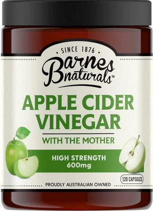 Barnes Naturals 600 mg Apple Cider Vinegar High Strength 120 Capsules