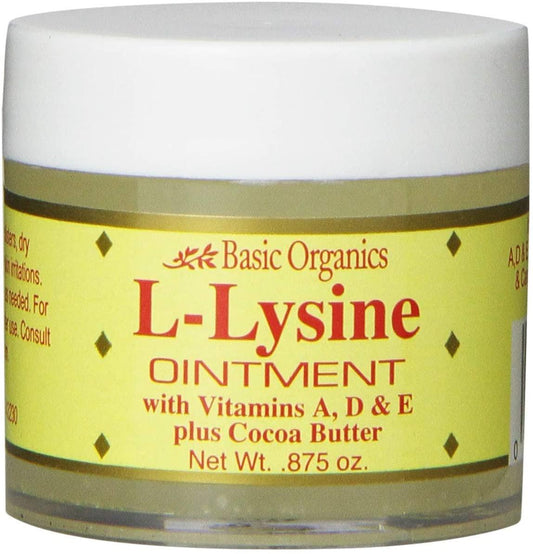 Basic Organics L-Lysine Ointment 0.875 oz (Pack of 4)