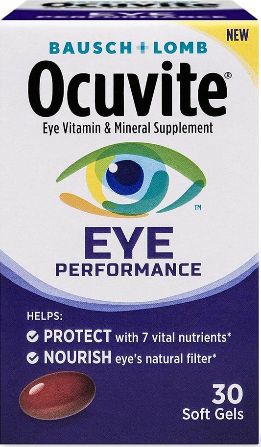 Bausch + Lomb Ocuvite Eye Performance Formula Soft Gels, 30 Count