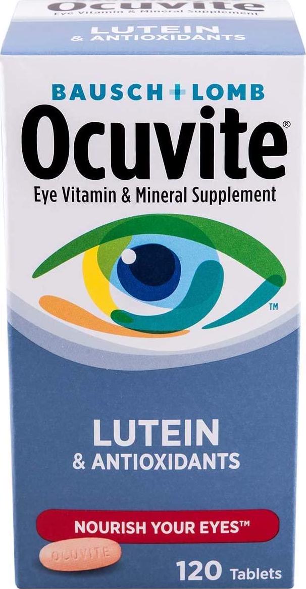 Bausch + Lomb Ocuvite Eye Vitamin and Mineral Supplement with Lutein 120 Tablets 2 Pack
