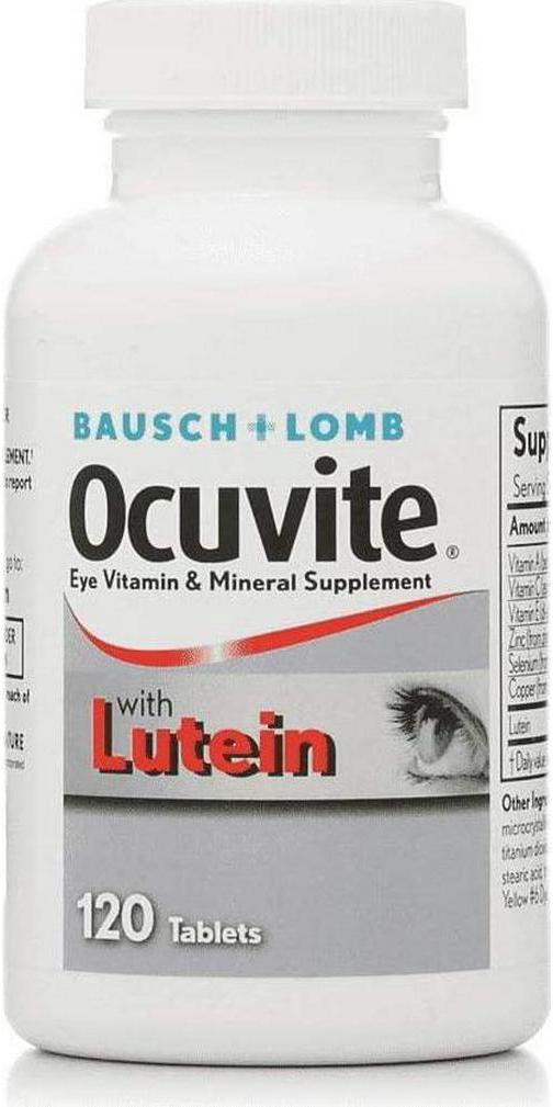 Bausch + Lomb Ocuvite Eye Vitamin and Mineral Supplement with Lutein 120 Tablets 2 Pack