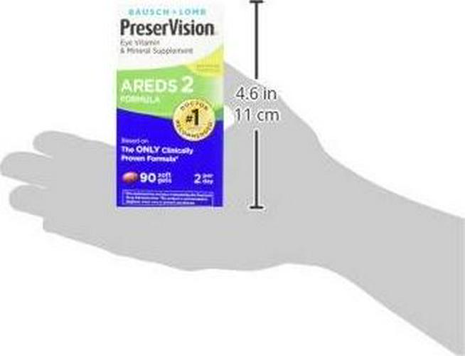 Bausch + Lomb PreserVision AREDS 2 Eye Vitamin and Mineral Supplement Soft Gels, 90 Count Bottle
