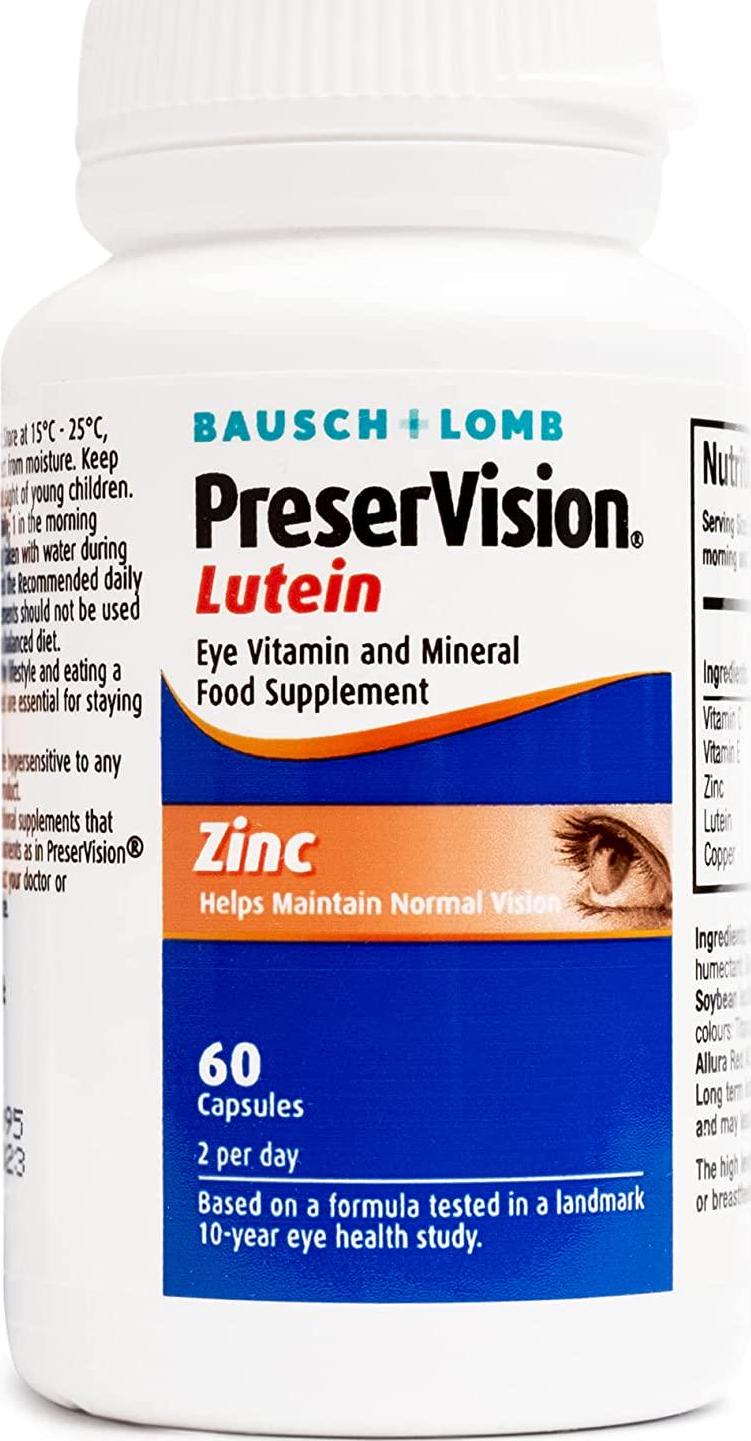 Bausch + Lomb Preservision Lutein Soft Gel, 60 Capsules