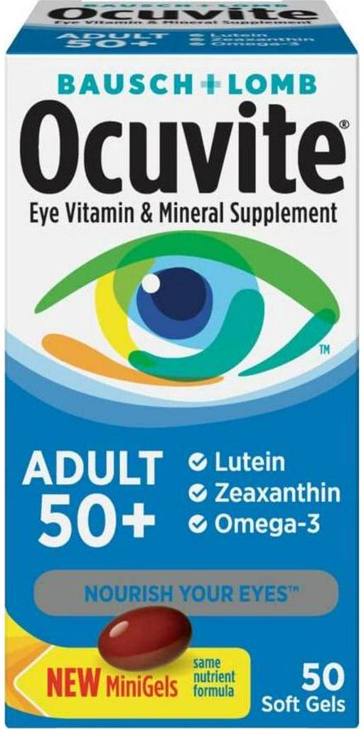 Bausch and Lomb Ocuvite Eye Vitamins Adult 50 Plus For Macular Degeneration 50 Count