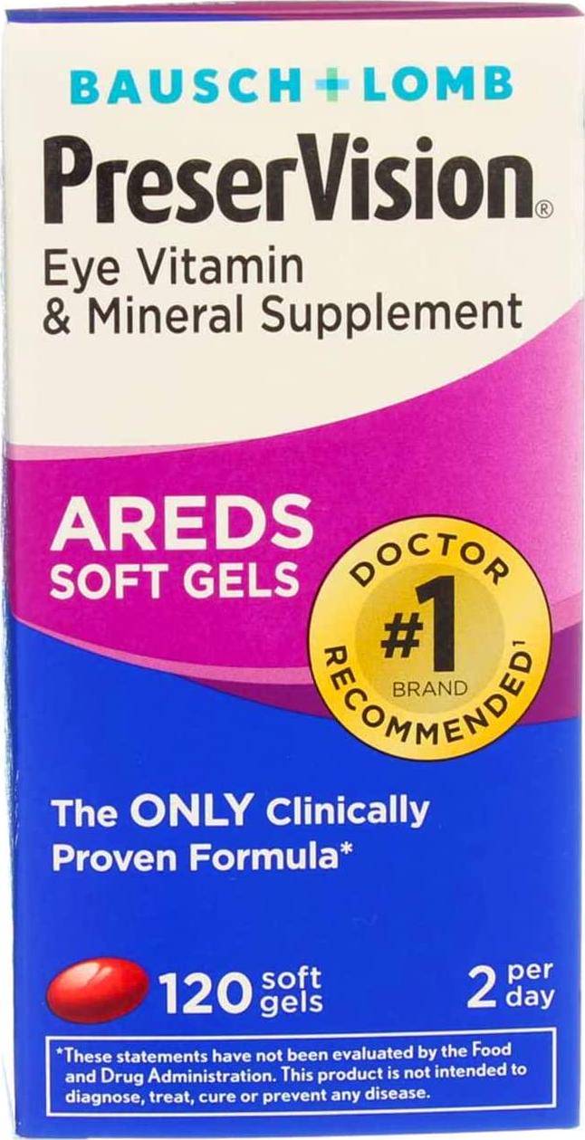 Bausch and Lomb Preservision Areds 120 Soft Gels (Pack of 4)