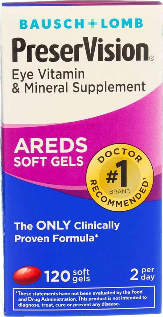 Bausch and Lomb Preservision Areds 120 Soft Gels (Pack of 4)