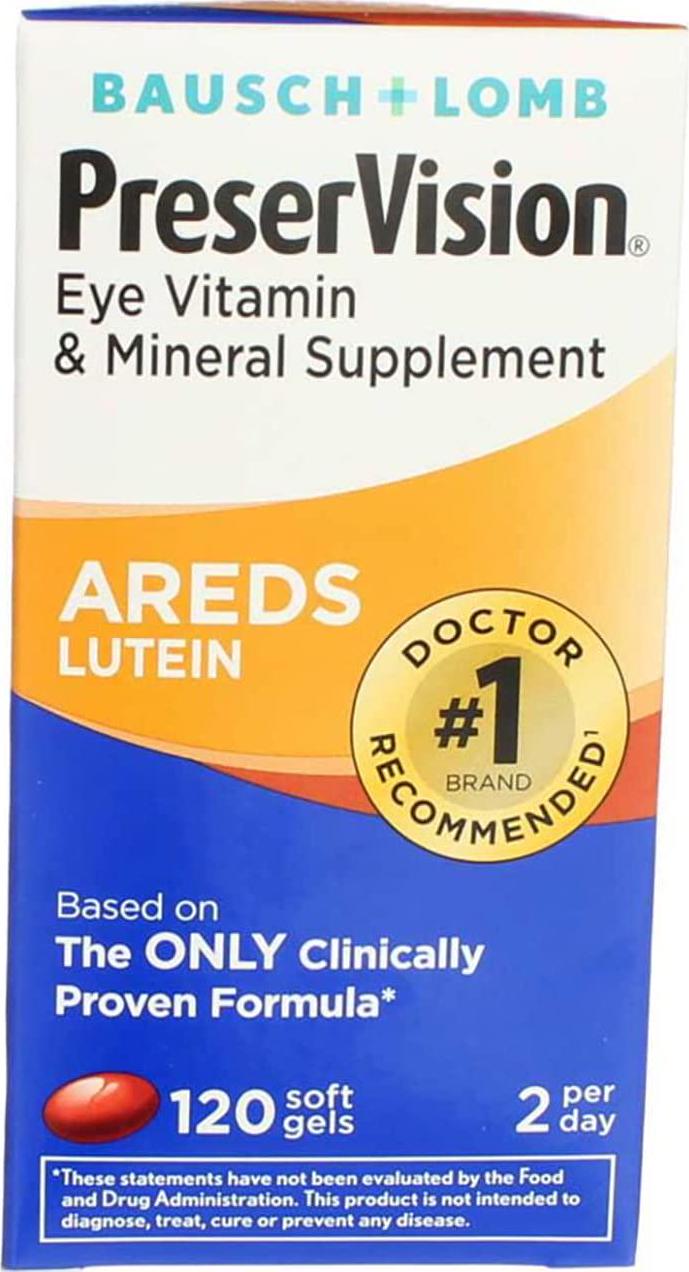 Bausch and Lomb Preservision Areds 120 Soft Gels (Pack of 4)