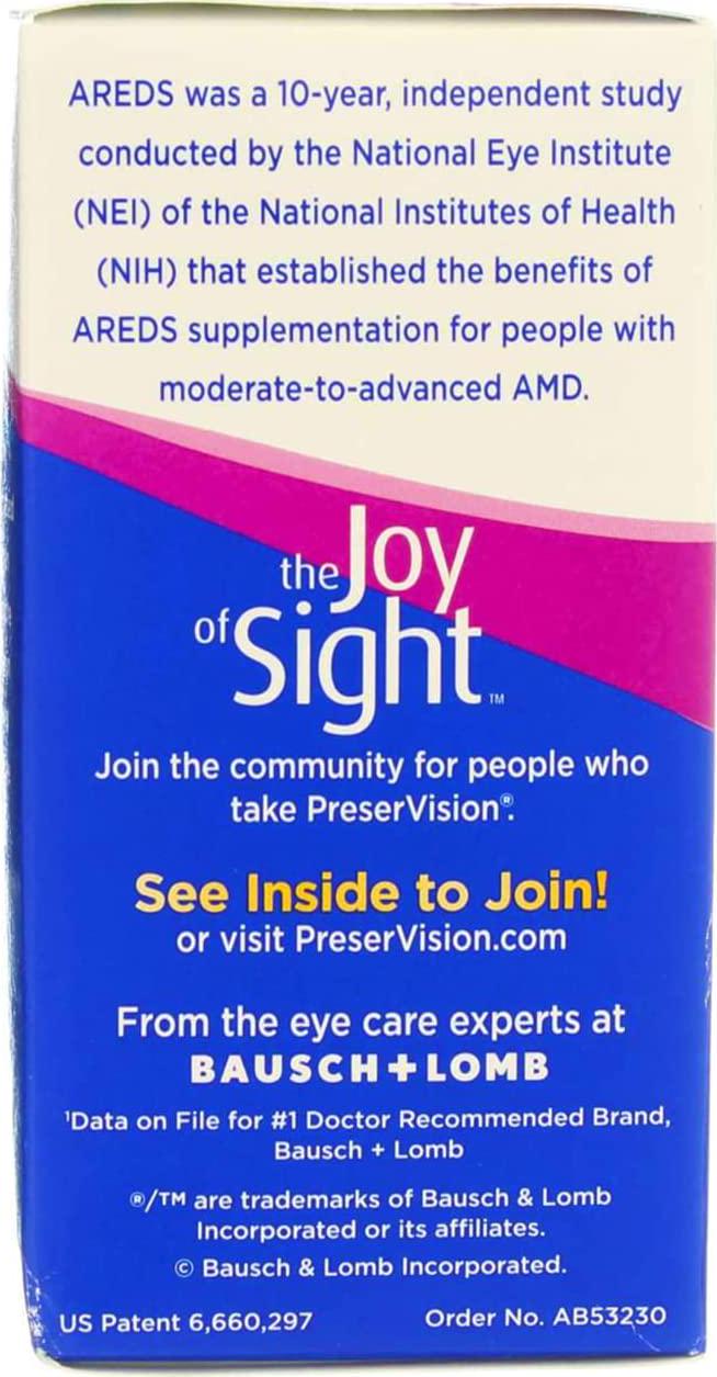 Bausch and Lomb Preservision Areds 120 Soft Gels (Pack of 4)