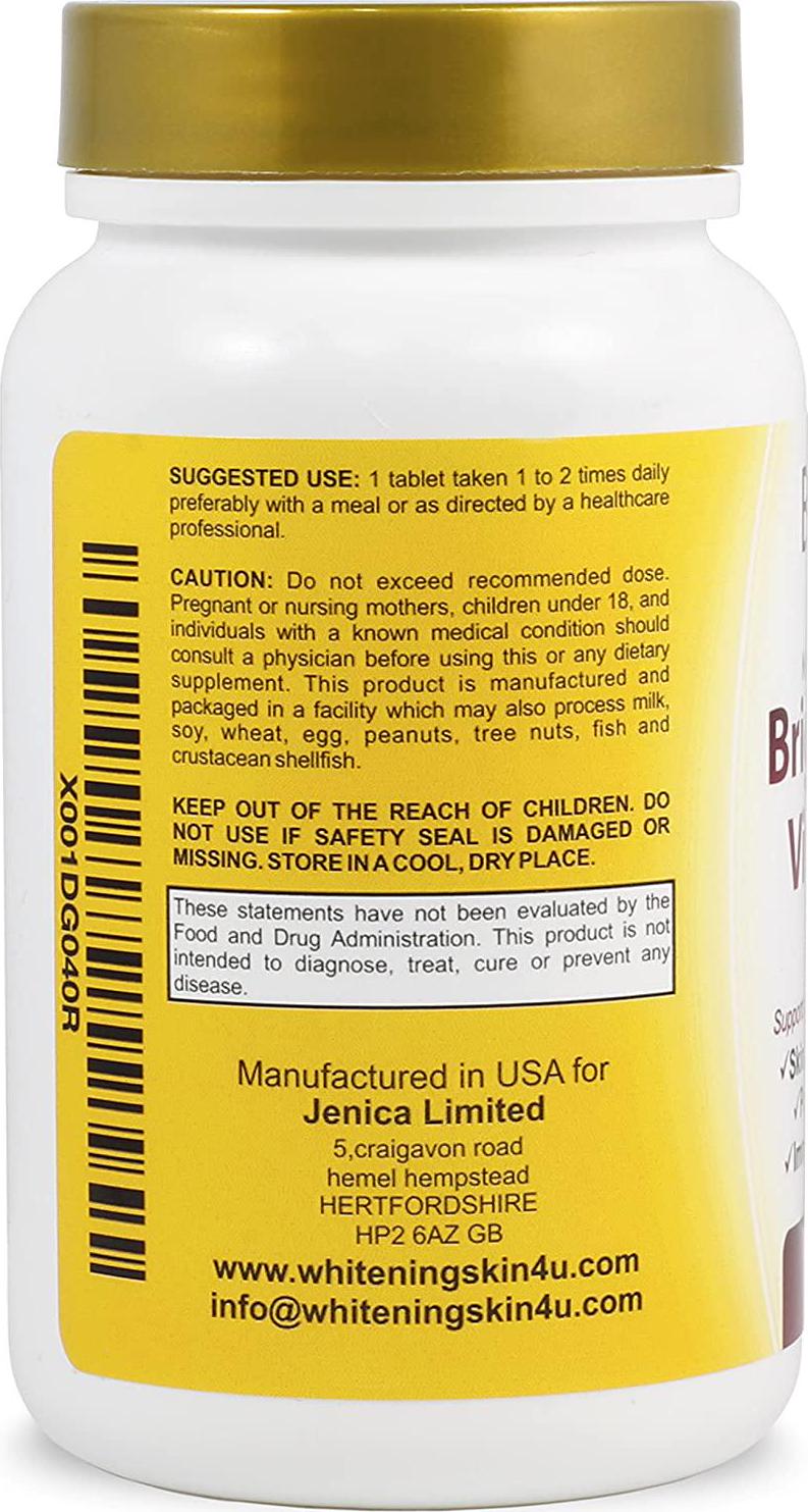 BeShiny Vitamin C Complex 1000 mg Tablets for Skin Lightening Brightening Antioxidant with Rose Hips and Bioflavinoids Immune Support Supplement Healthy Aging Builds Energy and Overall Well Being