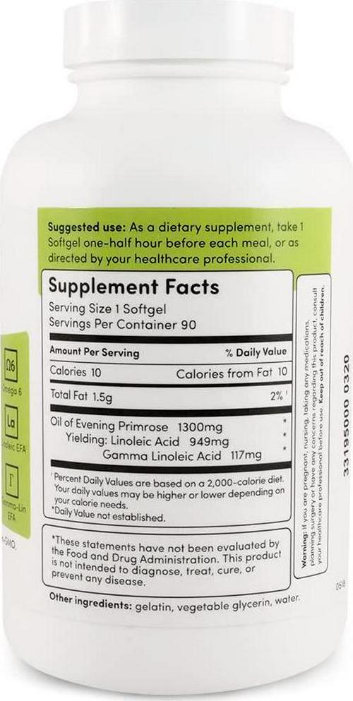 Be Healthy! Be Happy! Skin Health Pro - Skin Revitalizing Evening Primrose Softgels Superior Skin Health Supplement