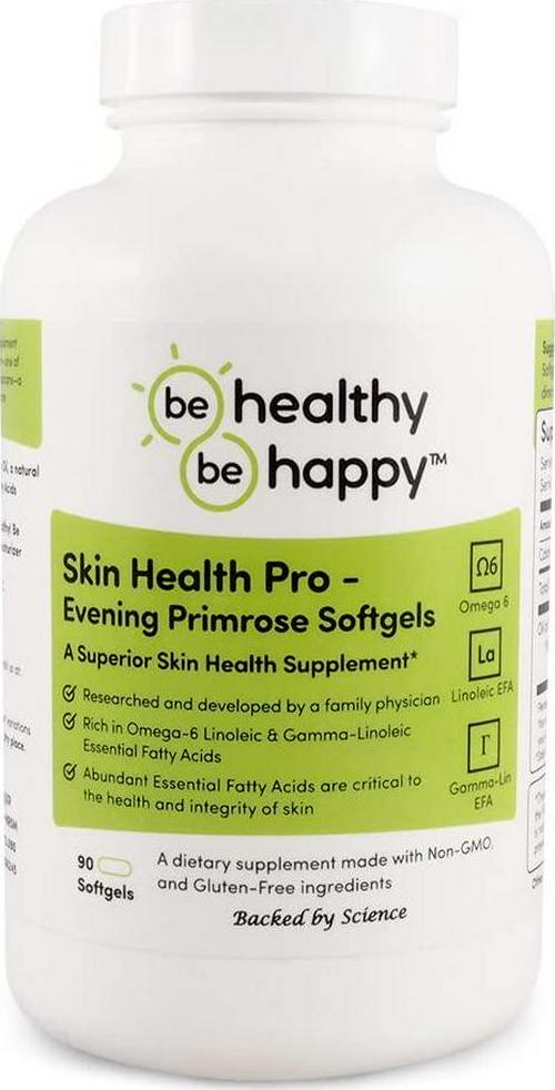 Be Healthy! Be Happy! Skin Health Pro - Skin Revitalizing Evening Primrose Softgels Superior Skin Health Supplement