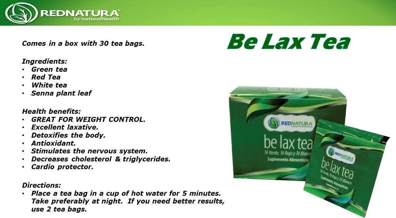 Be Lax Tea Weight Loss Supplement - Red Natura Mexican Version - 30 Day Supply