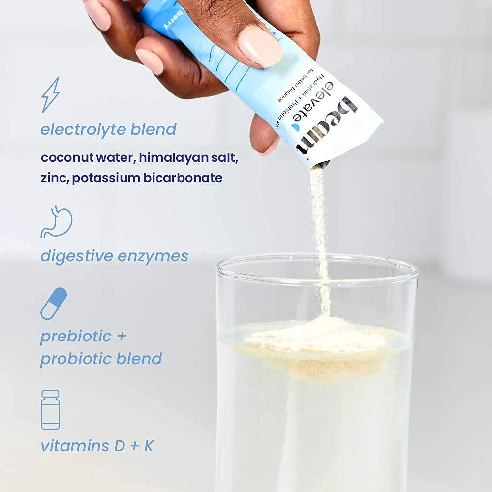 Beam Organics, Elevate Hydration Variety Pack, Balance + Recovery + Performance, 15 Single Serve Packets (5 of each), Hydration, Energy Blend, Probiotics, Collagen Mix