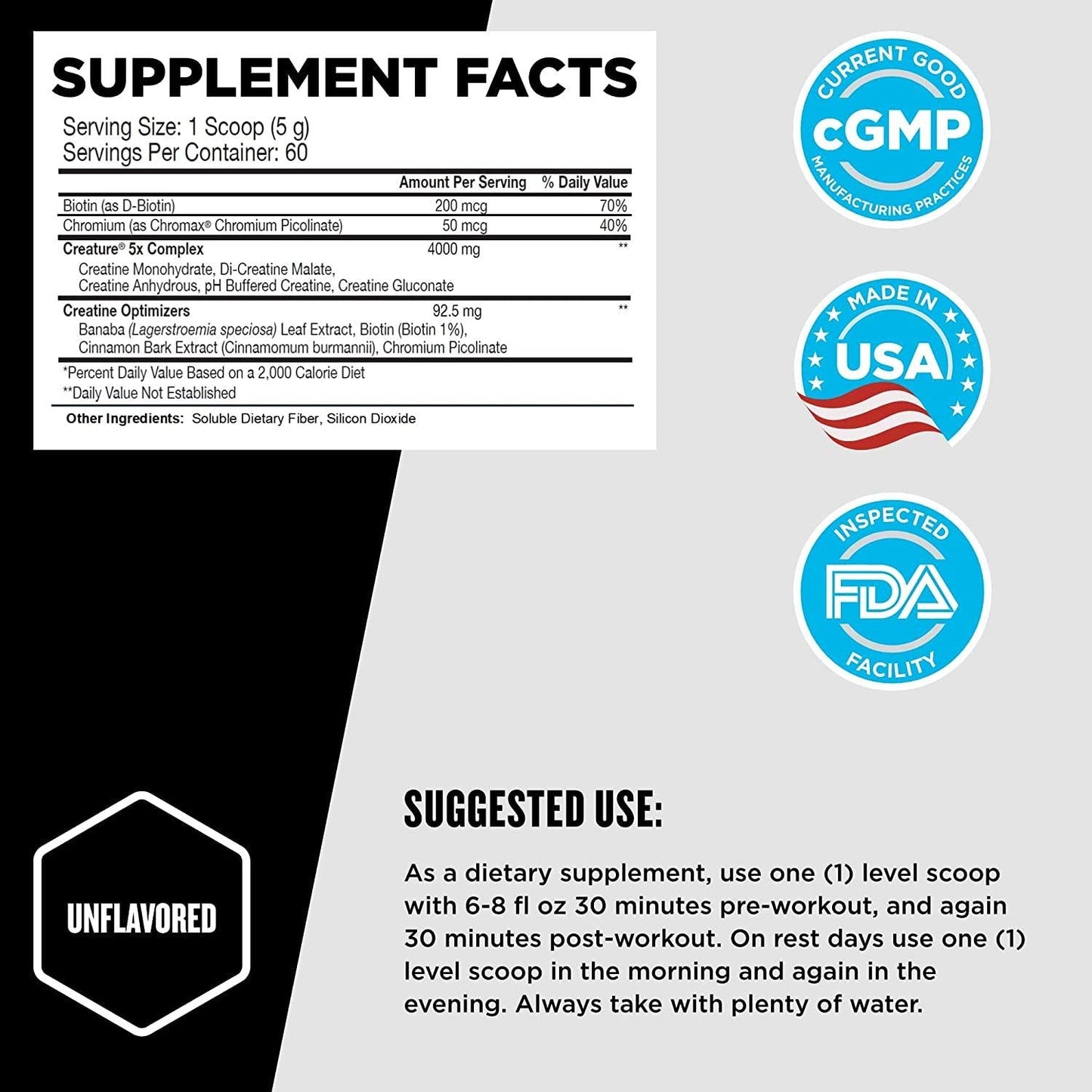 Beast Sports Nutrition (Creature Creatine Complex, Fuel Muscle Growth), 60 Servings, Unflavored, 300 Grams