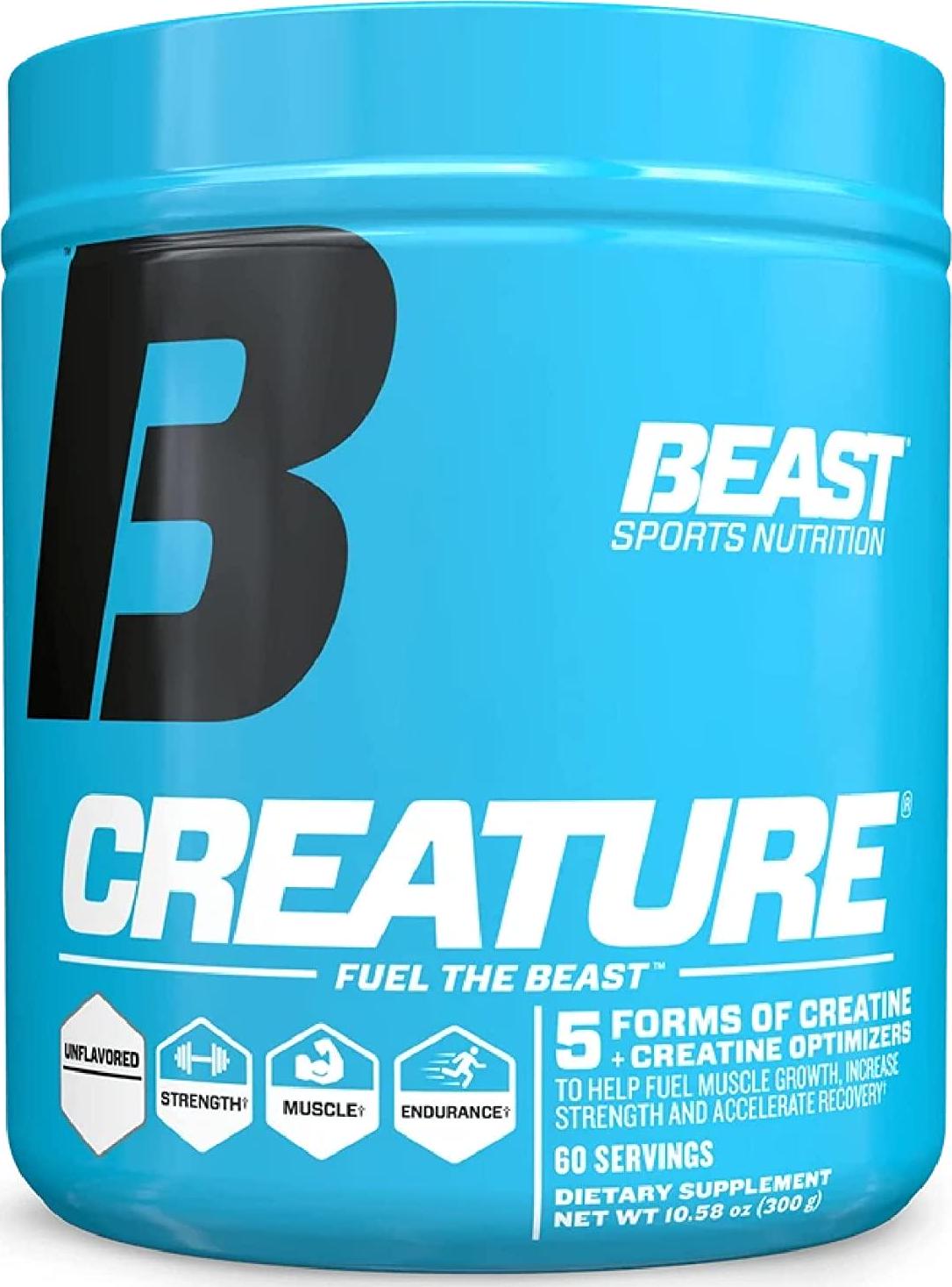 Beast Sports Nutrition (Creature Creatine Complex, Fuel Muscle Growth), 60 Servings, Unflavored, 300 Grams