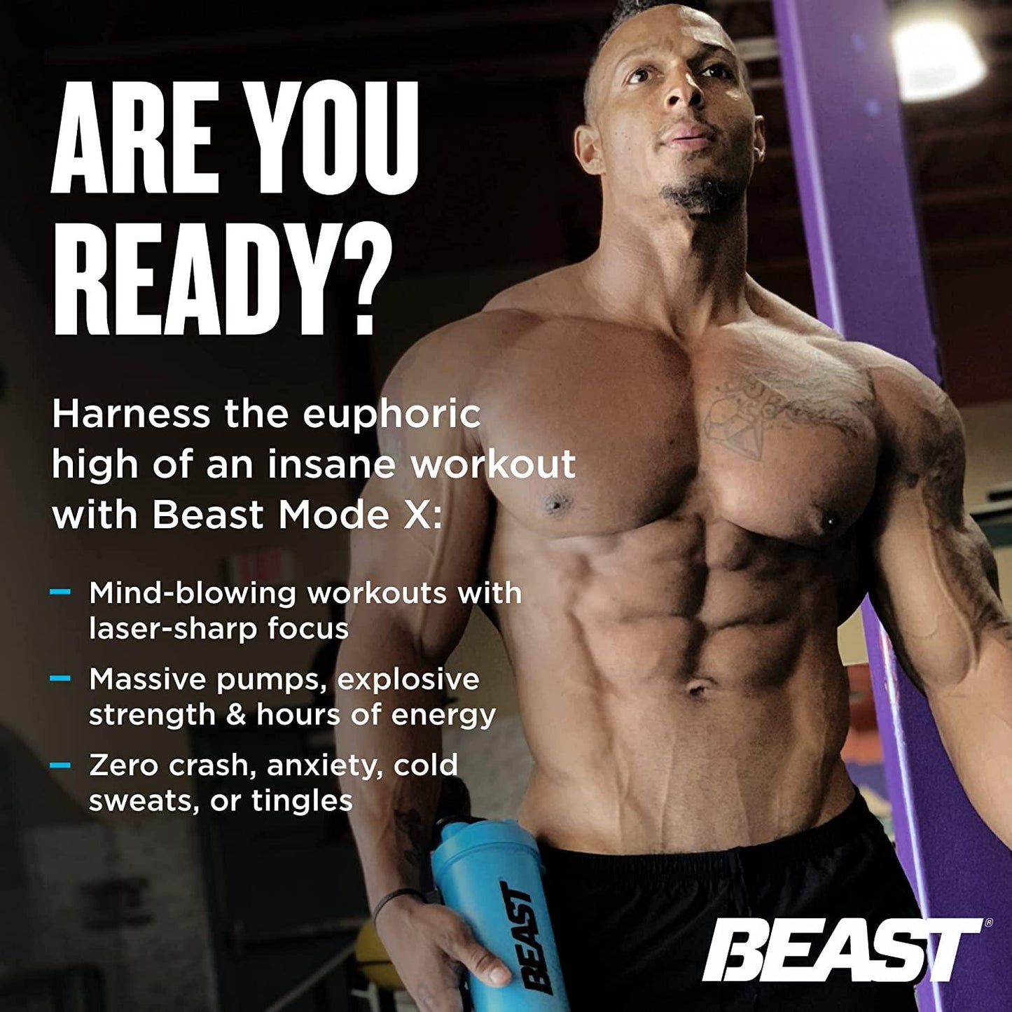 Beast Sports Nutrition Beast Mode X, Rocket Pop - 5.78 oz - Professional-Strength Pre-Workout - Maximize Energy, Muscle, Focus, Endurance and Pumps - 25 Servings