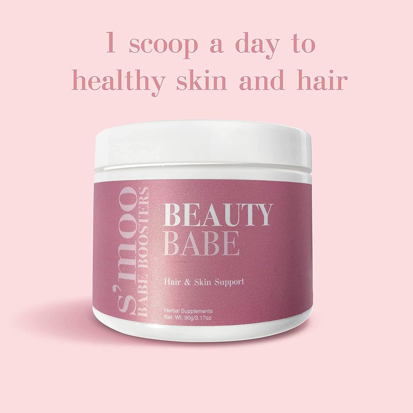 Beauty Babe by S'moo l Strengthen Hair, Skin and Nails l Hydration, Skin Elasticity + Cell Vitality l Antioxidant Properties + Skin Protection l Powder Supplement for Women l Made in USA (30 Servings)