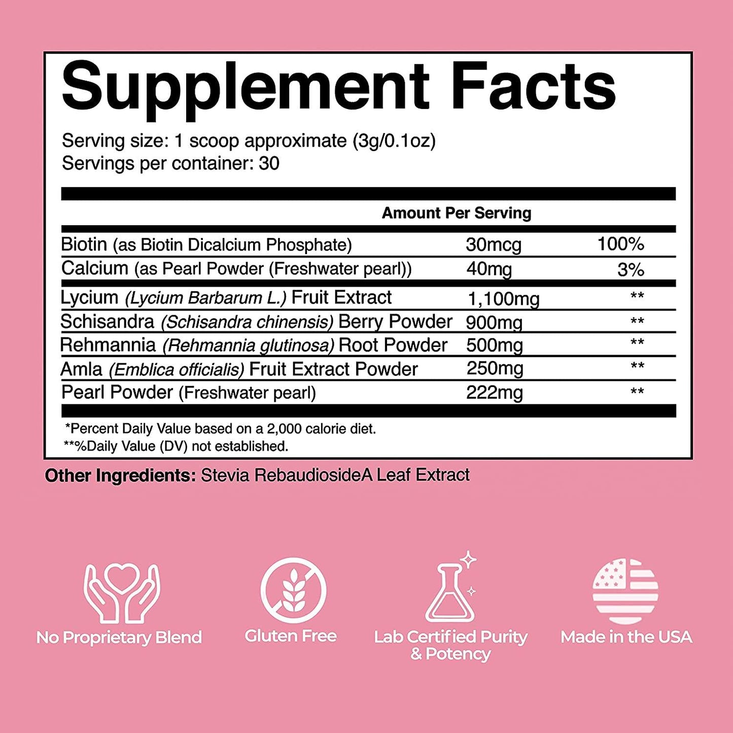 Beauty Babe by S'moo l Strengthen Hair, Skin and Nails l Hydration, Skin Elasticity + Cell Vitality l Antioxidant Properties + Skin Protection l Powder Supplement for Women l Made in USA (30 Servings)