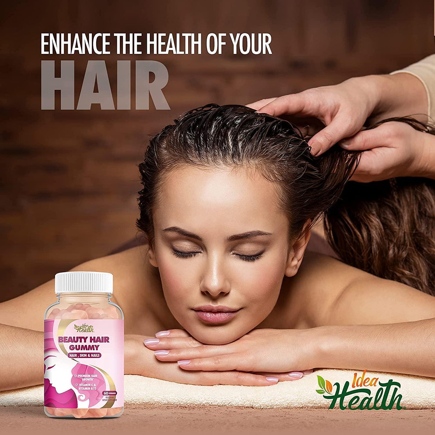 Beauty Hair Gummy - Multivitamin for Faster Hair Growth, Stronger Nails and Glowing Skin with Natural Ingredients - w/ Biotin, Vitamin C and Vitamin B12 | 180 Gummies (3 Pack)