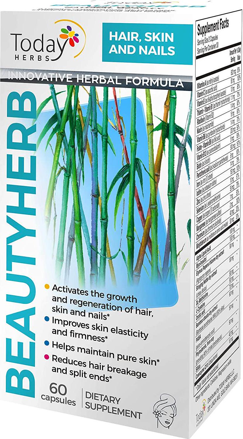 Beautyherb, Hair, Skin and Nails, Innovative Herbal Formula, Vitamins, Minerals, Amino Acids and Plant Extracts for Hair, Skin and Nails, Today Herbs