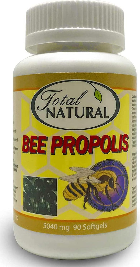 Bee Propolis 5040mg 90 Softgels [1 Bottle] by Total Natural, Safe and Natural Antioxidant Health Supplement, GMP Premium Ingredients