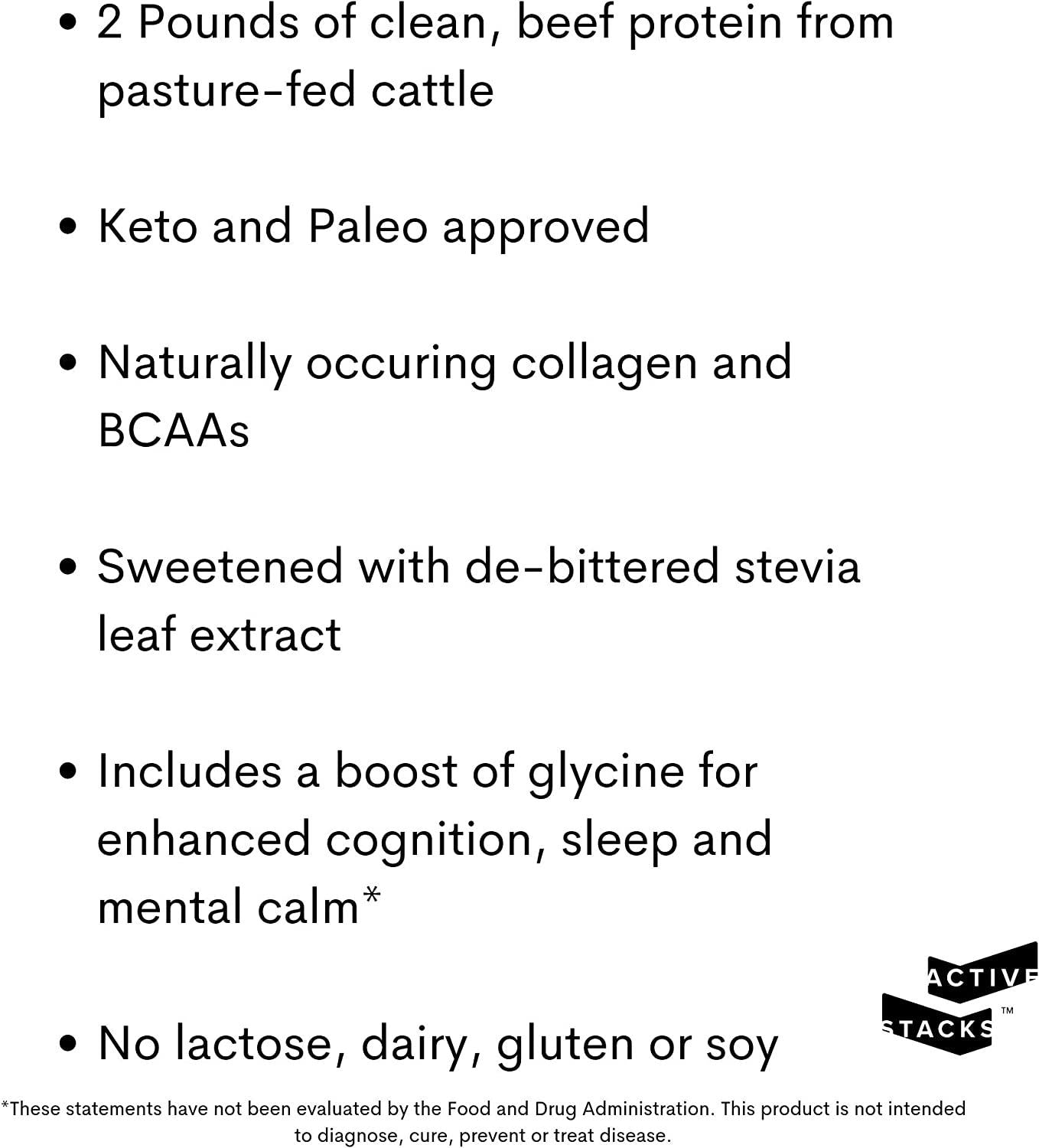 Beef Protein Powder, Chocolate - Dairy Free with Natural Collagen for Keto, Paleo, Bone Broth and Low Carb Diets, 2 Pound