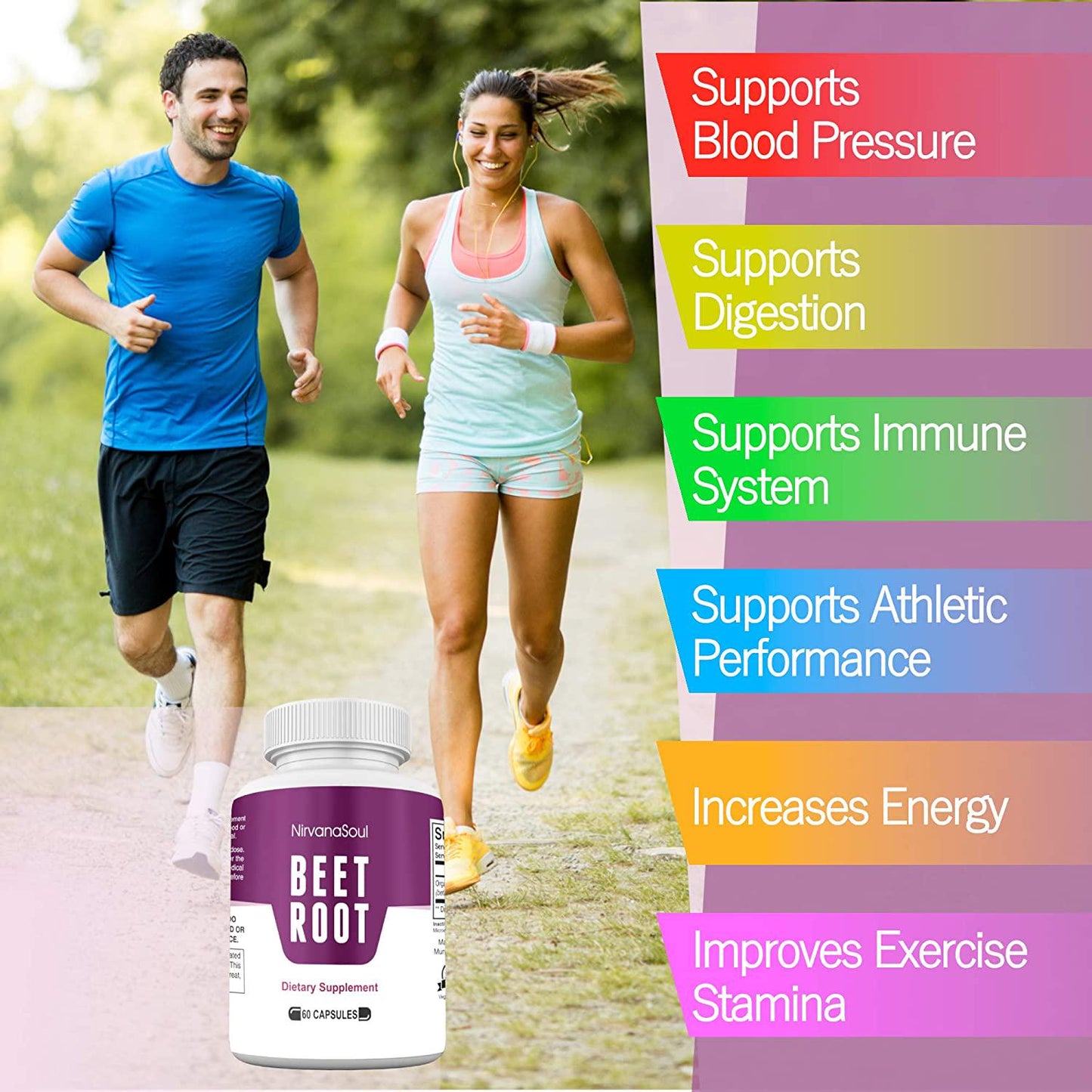 Beet Root Capsules - 1300mg - Made with Organic Beetroot Powder That Supports Lower Blood Pressure, Immune System, Athletic Performance, Digestive - Natural Nitric Oxide Boosting Beet Root Supplement