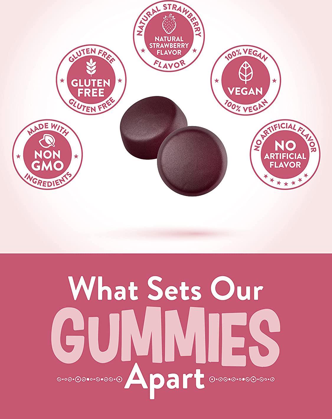 Beet Root Gummies | 60 Count | Vegan, Non-GMO and Gluten Free | Super Food Supplement | with Black Pepper | Natural Strawberry Flavor | by Nature&#039;s Truth