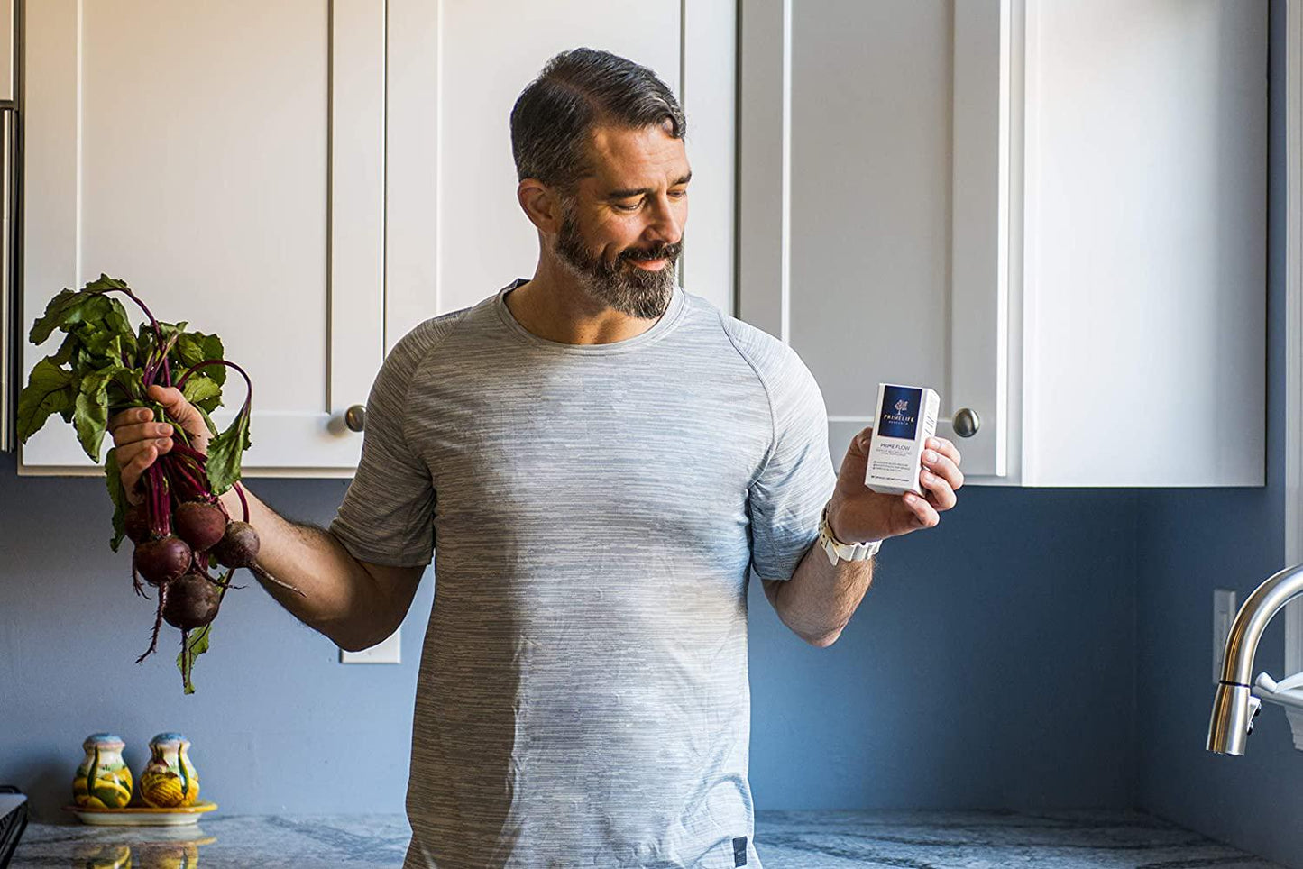 Beet Root Nitric Oxide Supplement - Prime Flow | Daily Dietary Nitrate Supplement | Lower Blood Pressure Naturally | Improve Heart Health | Increase Blood Flow and Circulation, 60 Capsules