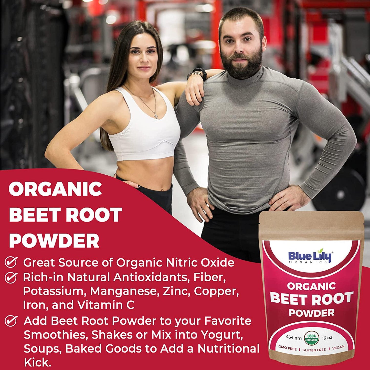 Beet Root Powder - Nitric Oxide Boosting Beet Root Powder 16 oz (454g)