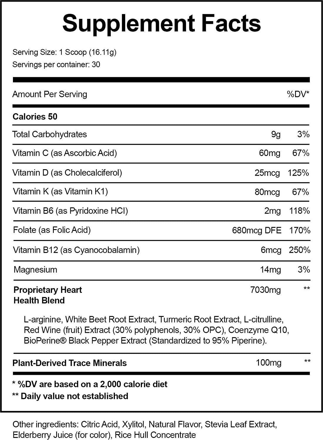 Beetroot Powder + More - for Blood Pressure and Circulation w/Beetroot, L-arginine, L-citrulline, CoQ10 and Turmeric. 30 Ind. Serv. Natural HeartBeet Complete .