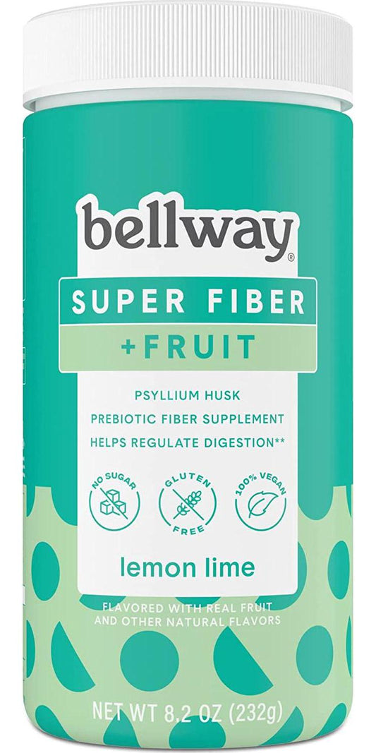 Bellway Sugar-Free Psyllium Husk Fiber Supplement, Lemon Lime, 8.2oz