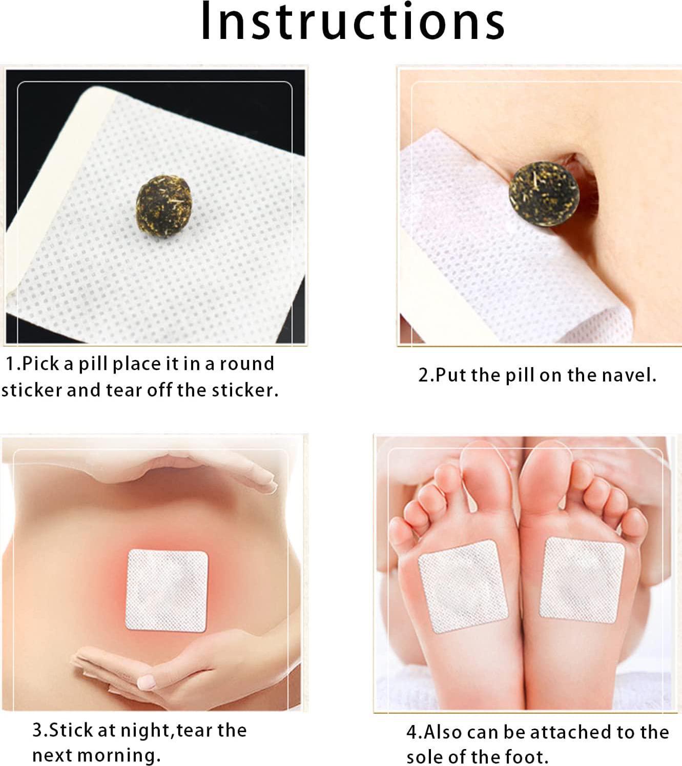 Belly Button Stickers, Moxibustion Stickers, Wormwood Belly Button Stickers for Belly Button Care (30 pcs)