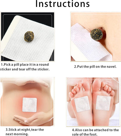 Belly Button Stickers, Moxibustion Stickers, Wormwood Belly Button Stickers for Belly Button Care (30 pcs)