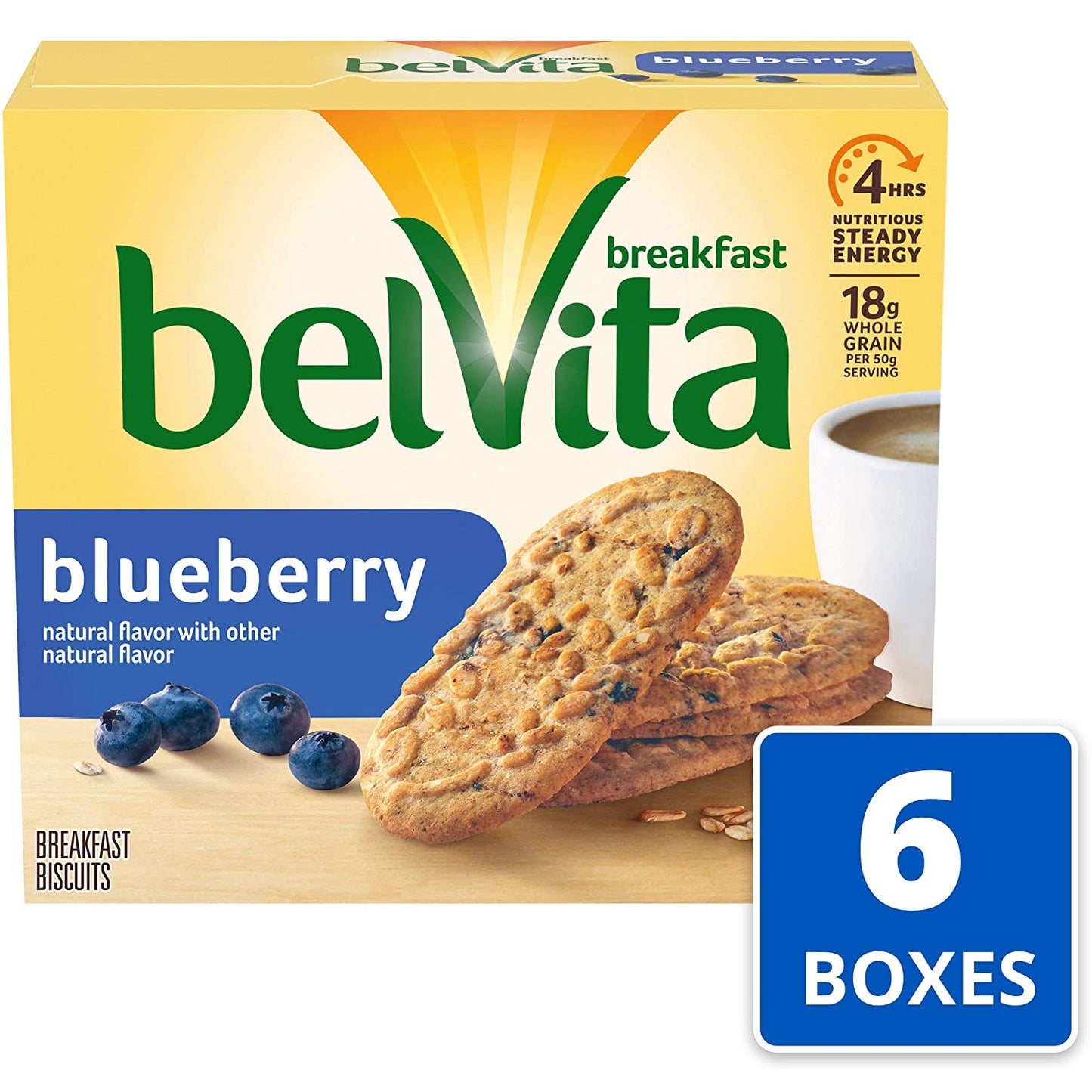 Belvita Blueberry Breakfast Biscuits, 8.8 Oz (Pack of 6)