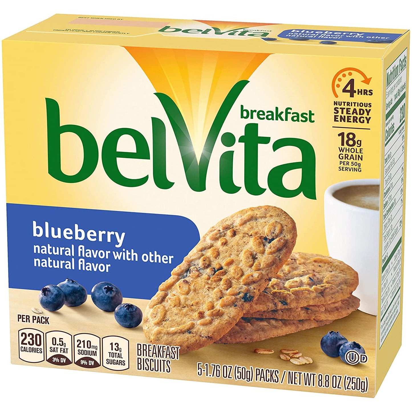 Belvita Blueberry Breakfast Biscuits, 8.8 Oz (Pack of 6)
