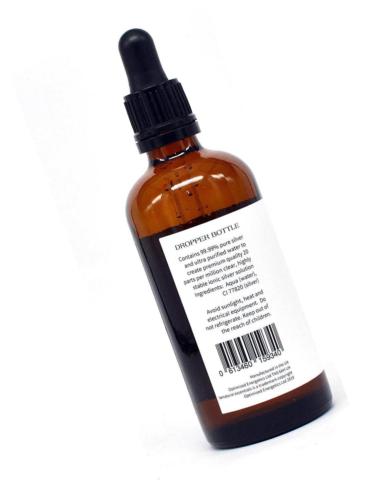 Benatural Essentials Colloidal Silver 20ppm Dropper Bottle 100ml