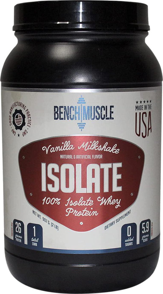 BenchMuscle Vanilla Milkshake Isolate 100 - 2lbs
