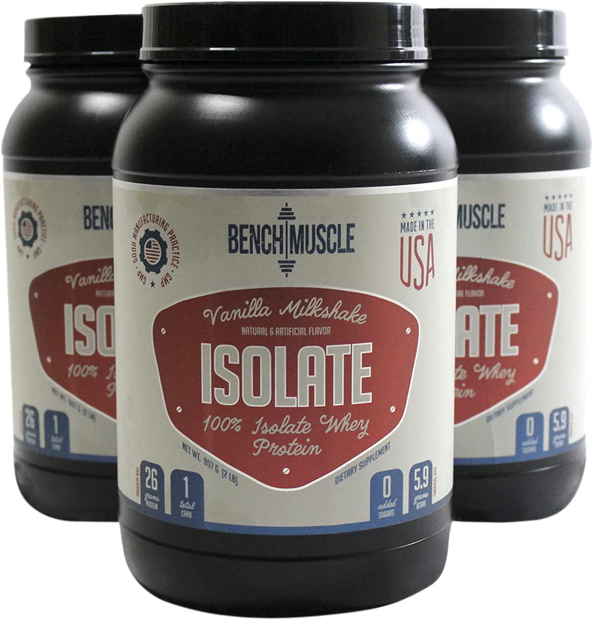 BenchMuscle Vanilla Milkshake Isolate 100 - 2lbs