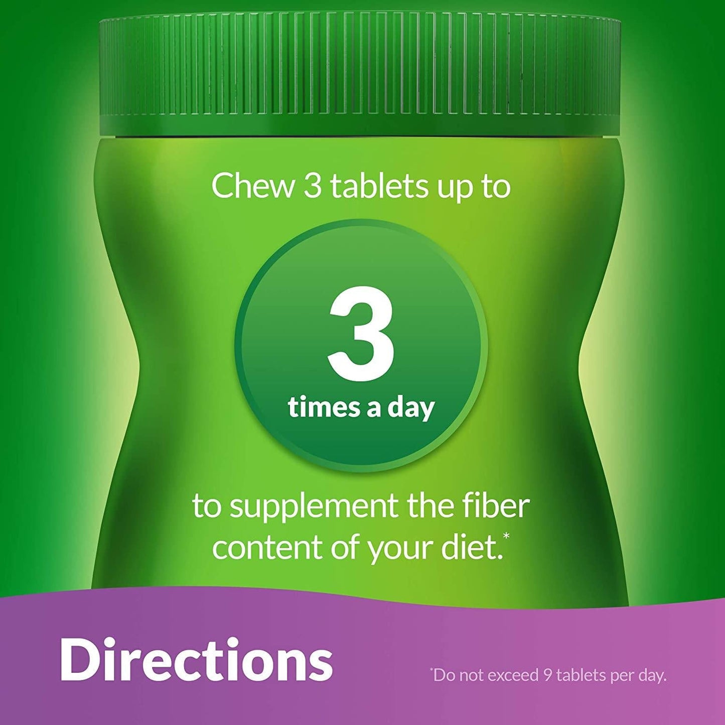 Benefiber Daily Prebiotic Fiber Supplement, Chewable Tablet for Digestive Health, Assorted Fruit, Sugar Free, 100 Count