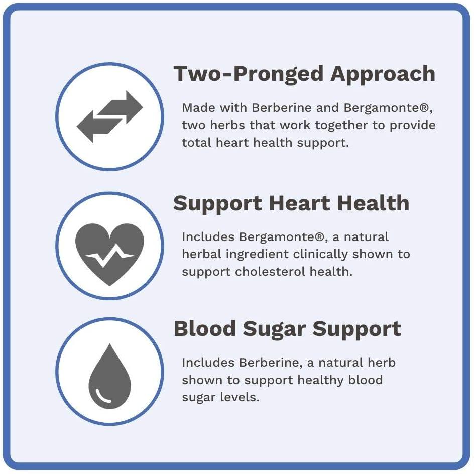 Berbercol - Citrus Bergamot Supplement with Berberine | Naturally Support Cholesterol Health | Helps Maintain Healthy Blood Sugar Levels