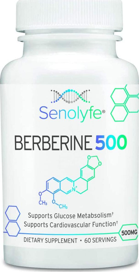 Berberine 500 | 500mg of 97% Berberine HCL - Glucose Metabolism, Cardiovascular Function and AMPK Activator - Anti-Aging and Longevity Support - 60 Servings