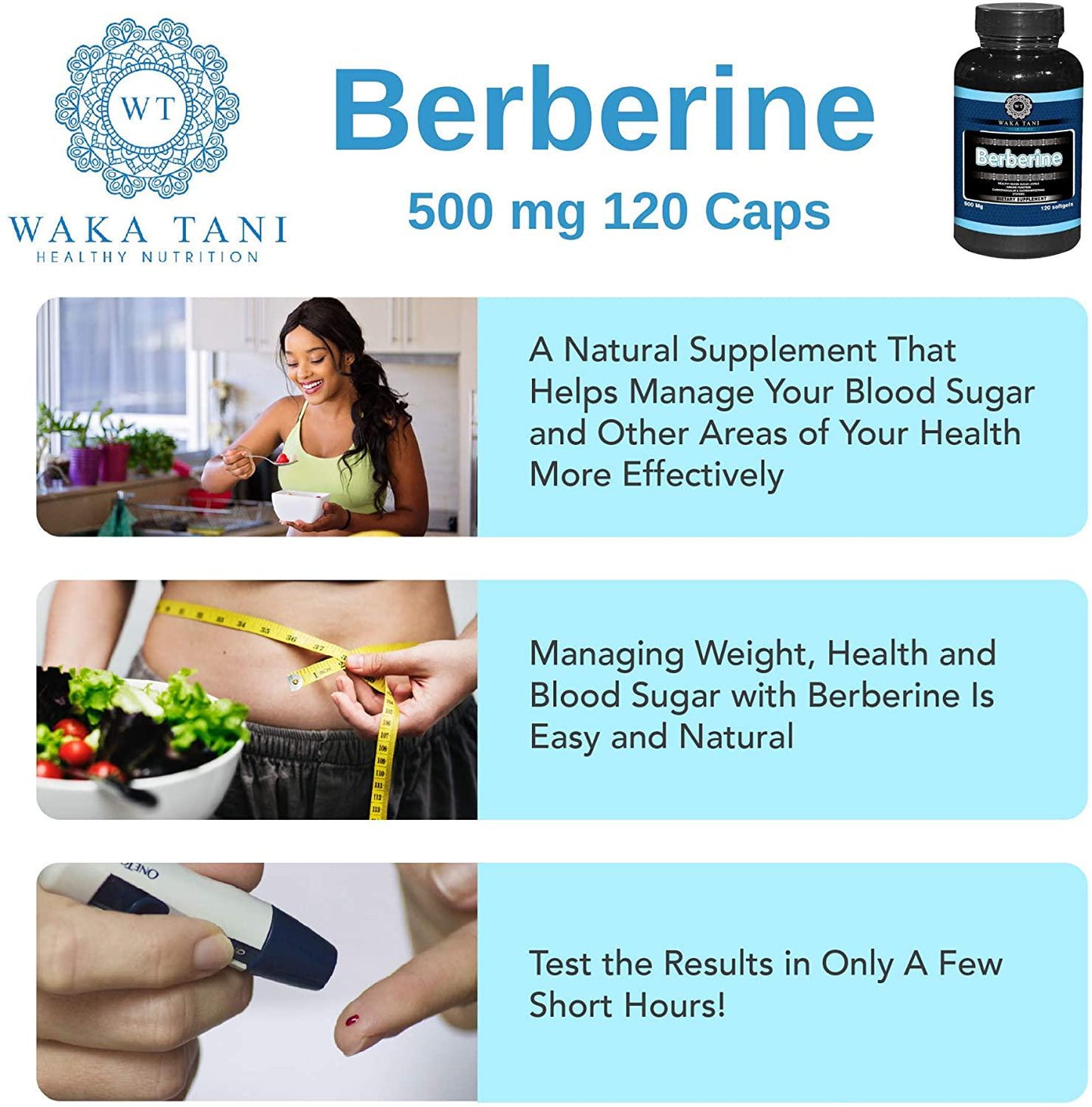 Berberine 500 Mg 120 Capsules. Powerful Blood Sugar Supplement. Supports Insulin and Glucose Sensitivity and Metabolism. Helps The Immune System, Fat Burn, Gastrointestinal and Cardiovascular System