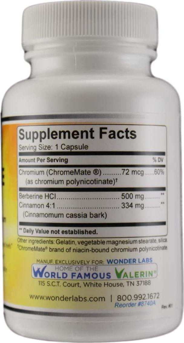 Berberine Cholesterol Blood Sugar Supplement: HCL 500+ TripleDefense Gluten and GMO Free Maintenance for Glucose, Metabolism, Heart and Immune System Health - Anti Inflammatory Cinnamon Chromium Detox
