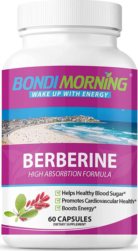 Berberine HCL Supplement, High Potency 1200mg Per Serving, for Blood Sugar and Cardiovascular Support, Powerful Vegan, Gluten Free, Non-GMO Complex for Weight Loss, 60 Capsules