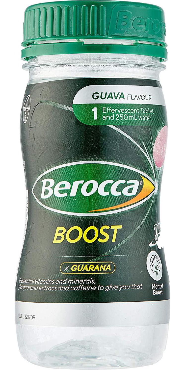 Berocca Boost Twist N Go Energy Vitamin With Guarana Drink 250mL,, With Guarana