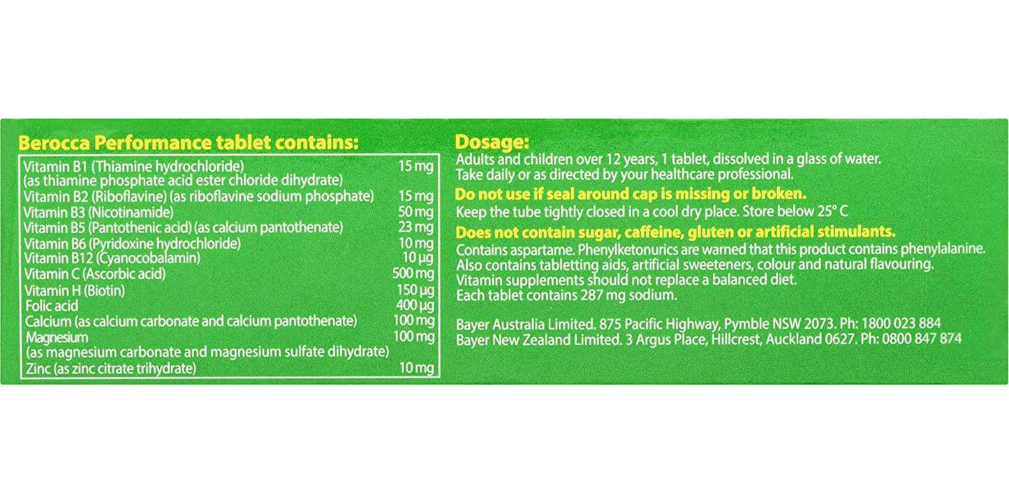 Berocca Energy Vitamin, Original Berry - 15 Effervescent Tablets