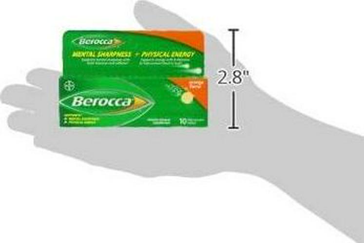 Berocca Energy Vitamin Supplement for Mental Sharpness and Physical Energy Support, Orange Flavor, Effervescent Tablets with Vitamin C for Immunity Support*, 10 Count